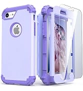 IDweel iPhone 8 Case, iPhone 7 Case with Screen Protector (Tempered Glass),3 in 1 Shockproof Hybr...