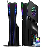 Joso Faceplate for PS5 Pro Disc Edition, Anti-Scratch Dustproof Case Replacement with RGB Ring, C...