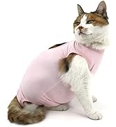 QIYADIN Cat Recovery Suit, Cat Surgical Recovery Suit for Abdominal Wound or Skin Disease, Cat On...