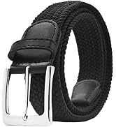 JIFANPAUL Elastic Braided Belt for Men and Women,Stretchable Adjustable Web Woven Belt for Work,C...