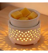 EOUSUPRO Wax Melt Warmer for Scented Wax 4-in-1 Ceramic Candle Wax Wamer | Wax Melter for Wax Tar...
