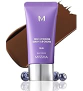 MISSHA M PERFECT COVER SERUM BB CREAM No.45 Deep Mocha- Deep with Cool Undertone, Skin Tint, Tint...