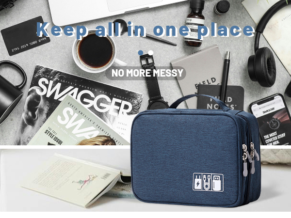 Lanola Electronic Organizer,Travel Cable Organizer