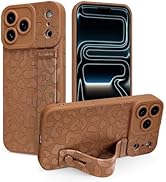 Jefonha Silicone Case for iPhone 17 Pro Max with Finger Hand Strap Kickstand Stylish Leopard Chee...