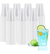 BYSNOW 7 oz Clear Plastic Cups, 500 Count Bulk, PP Clear Plastic Cups for Party with Higher Heat ...