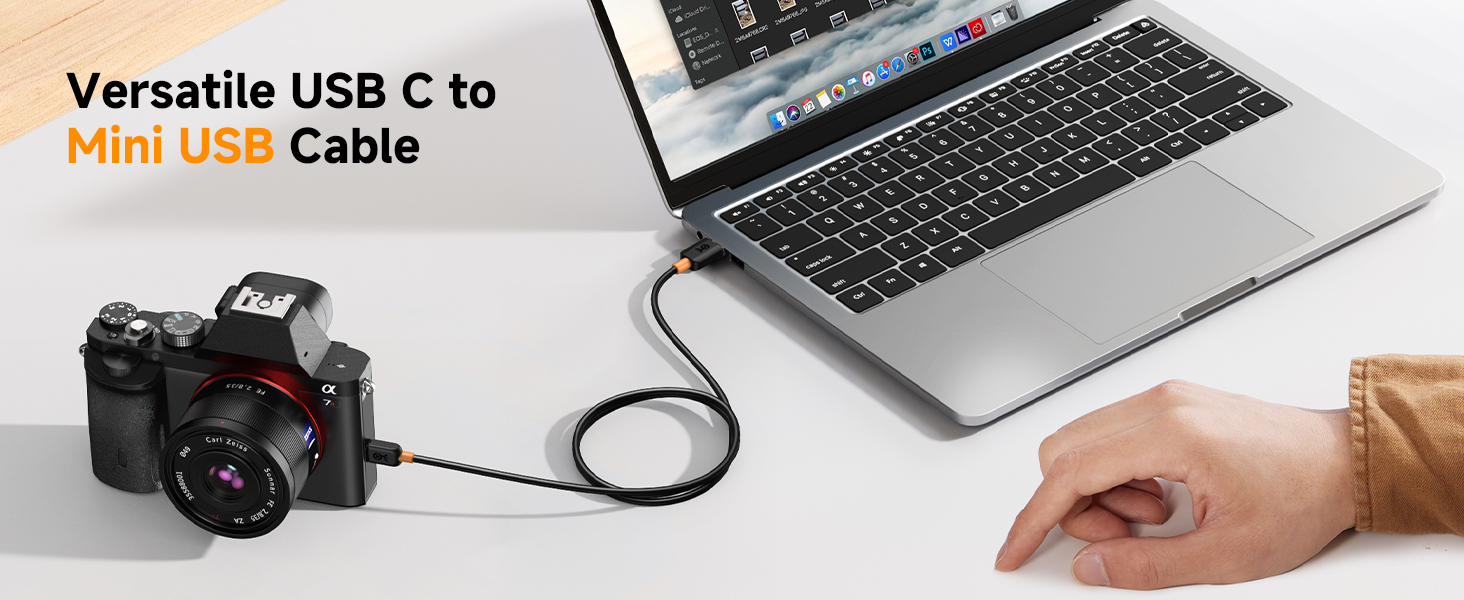 Cable Matters Mini USB to USB C cable for game controllers and cameras