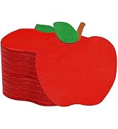 Whaline 100 Pack Back to School Napkins Red Apples Disposable Paper Napkins School Season Apples ...