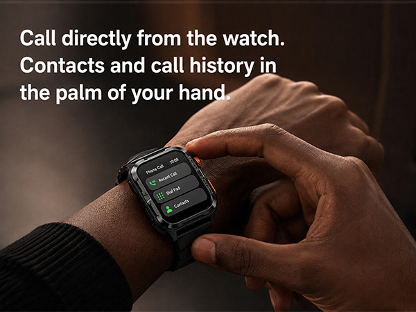 Bluetooth call support (make/receive calls from wrist)