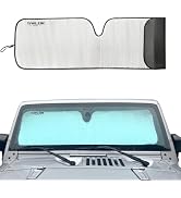 SWLOR Windshield Sun Shade for Jeep Wrangler TJ JK JKU JL JLU |Aluminum Foil Film Car Winshied Su...