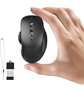 Uiosmuph Mini Wireless Bluetooth Mouse for Travel, Silent Rechargeable Computer Mouse for Laptop,...