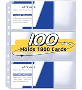 9 Pocket Card Sleeves ,Holds 1800 Cards ,Trading Card Binder Sleeves,High Quality Thickened,Card ...