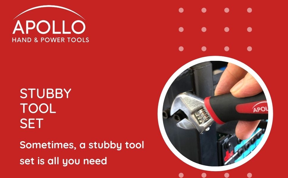 Stubby tool set, stubby wrench