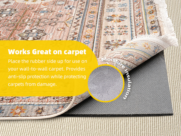 rug pad gripper 8x10 non slip cushioned thick felt rubber rug pad runner rug pad non skid