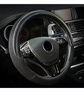 Carfond Breathable Microfiber Steering Wheel Cover,Anti Slip Ice Mesh Wheel Protector Cover,Unive...