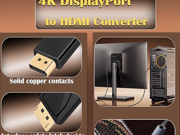 4k displayport to hdmi converter hdmi to displayport adapter display to hdmi connector dp to hdmi