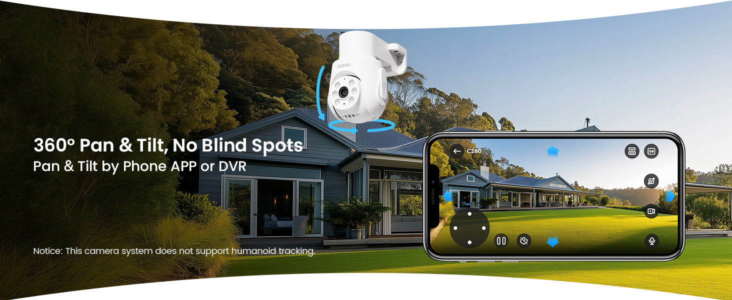360 view pan tilt security camera