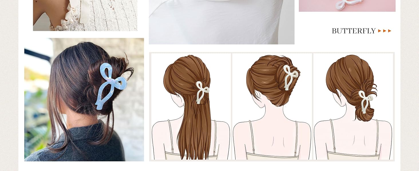 Elegant Bow Hair Claw Clip