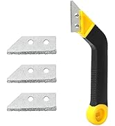 Coitak Tile Grout Saw Angled Grout Saw with 3 Pieces Extra Blades Replacement for Tile Cleaning