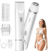 Fanovae 2-in-1 Bikini Trimmer for Women – Dual Head Electric Shaver for Pubic, Facial & Body Hair...