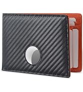 Alldaily Mens Wallet With AirTag Holder, Trackable Smart RFID Blocking Front Pocket Wallet, AirTa...