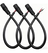 0.8FT 5.5mm x 2.5mm Female 16AWG DC Power Cable 12V DC Connector for CCTV Surveillance Cameras LE...
