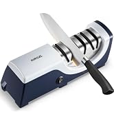 Kitchen Professional Electric Knife Sharpener: 3-Stage 100% Diamond Knife Sharpeners - 15° Precis...