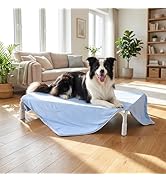 ZOMISIA Cooling Blanket for Large Dogs - Breathable Air-Core Fill Q-MAX>0.4 Lightweight Pet Mat, ...