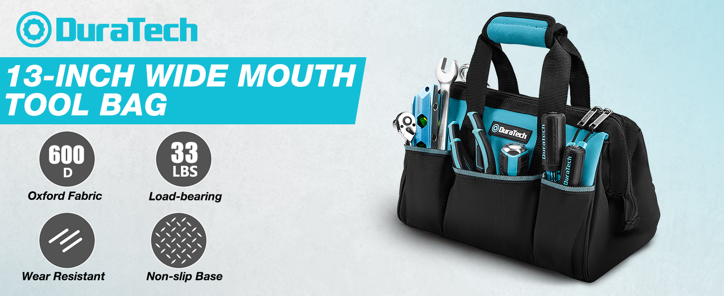13-INCH WIDE MOUTH TOOL BAG