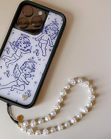 pearl phone charm