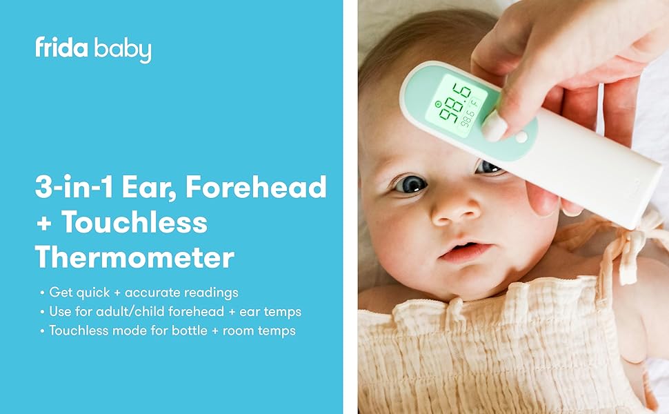 3 in 1 ear, forehead and touchless therm