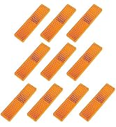 FajerminArt 10 Pack Orange Self Adhesive All Plastic 3.3'' Rectangle Reflectors (85x22x7mm) for M...
