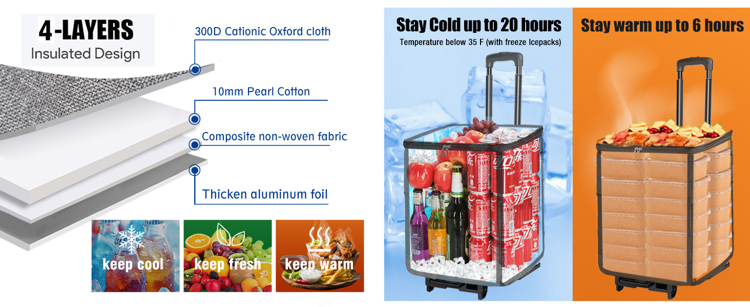Large Capacity Rolling Cooler on Wheels