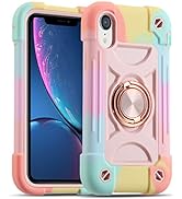 MARKILL Compatible with iPhone XR Case 6.1 Inch with Ring Stand, Heavy-Duty Military Grade Shockp...