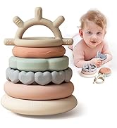 Moonkie Stacks of Circles Soft Teething Toy | Educational Learning Baby Toy | Stacking Ring Toys ...
