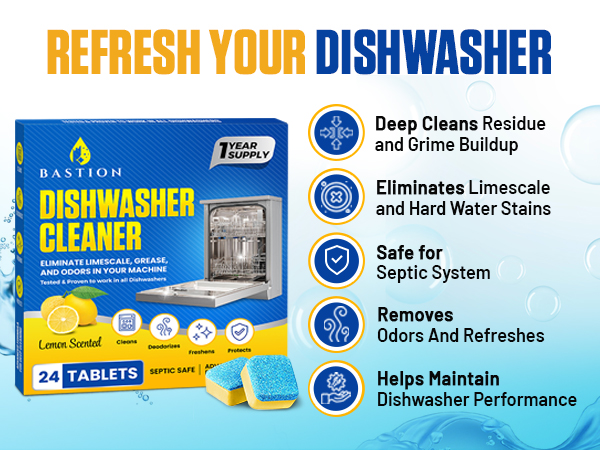 Bastion Dishwasher Cleaner Tablets