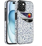 Obbii for iPhone 13/14/15 Case with Card Holder Soft Leather Wallet Case Protective Shockproof Ha...