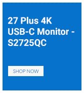 Dell 27 Plus 4K USB-C Monitor - S2725QC - 27-inch 4K (3840 x 2160) 120Hz 16:9 Display, AMD FreeSy...