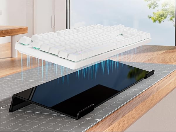 Egchi Acrylic Computer Keyboard Stand for Desk