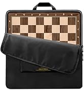A&A 21.25" Professional Wooden Tournament Chess Board/Walnut & Maple Inlaid / 2.25" Squares w/Not...