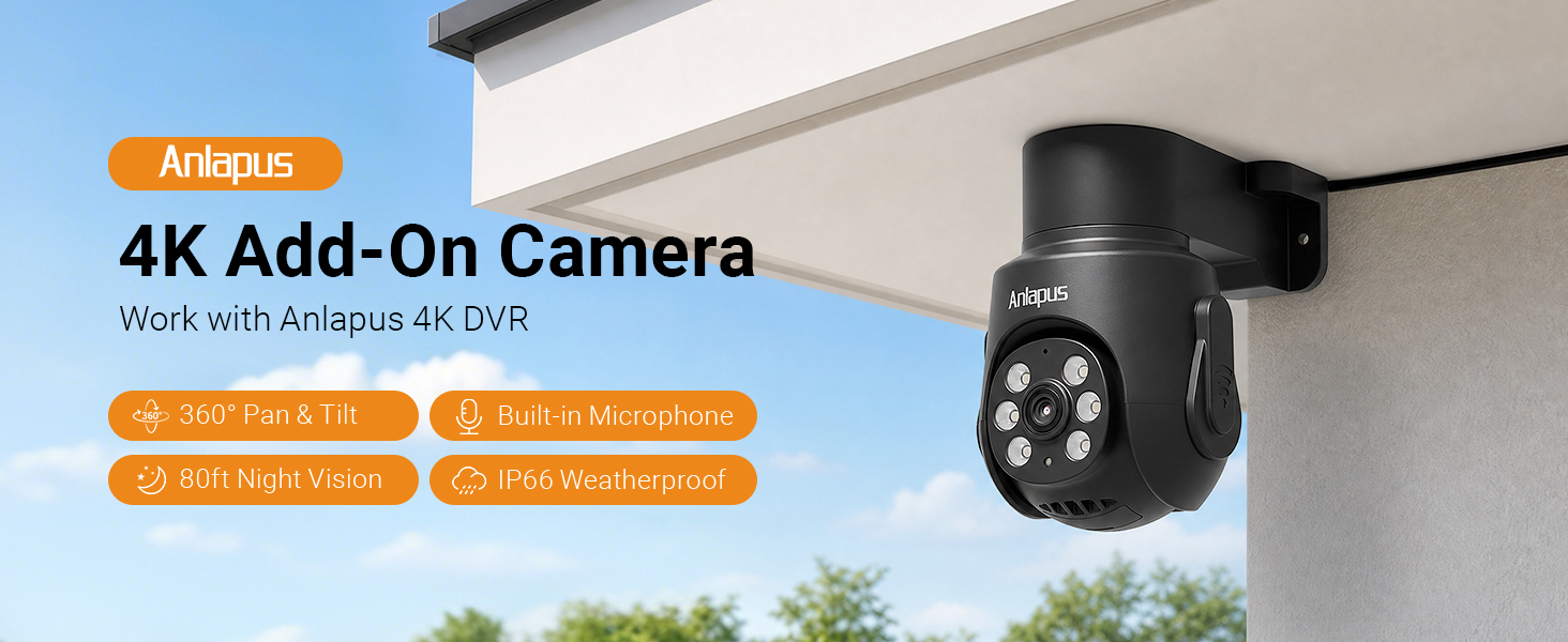 Anlapus 360° Pan & Tilt 4K Camera