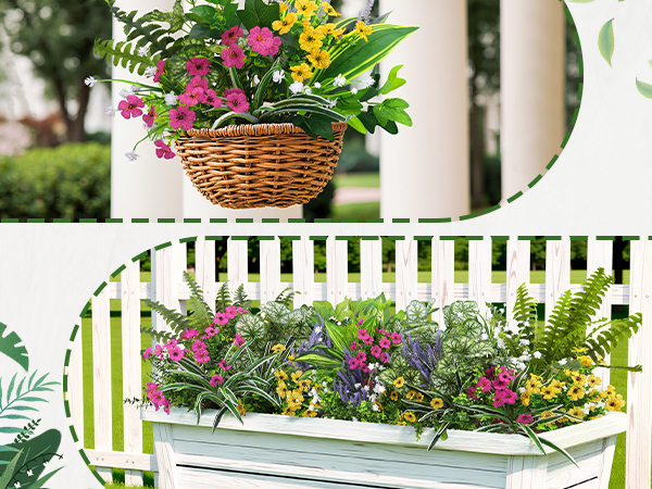 faux outdoor plants