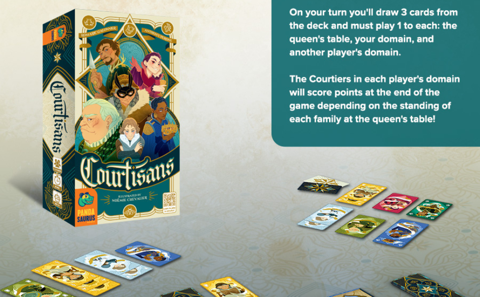 courtisans card game for kids and adults two player strategy game for family game night