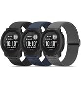 Bolesi 3 Pack Stretchy Nylon Watch Bands Compatible with Garmin Instinct 2/3 45mm/1 Solar,22mm So...