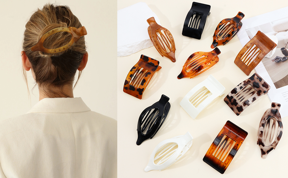 flat hair clips