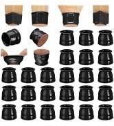 CHUNZEXI 32 Pack Chair Leg Floor Protectors for Hardwood Floors, Silicone Felt Covers Pads Caps, ...