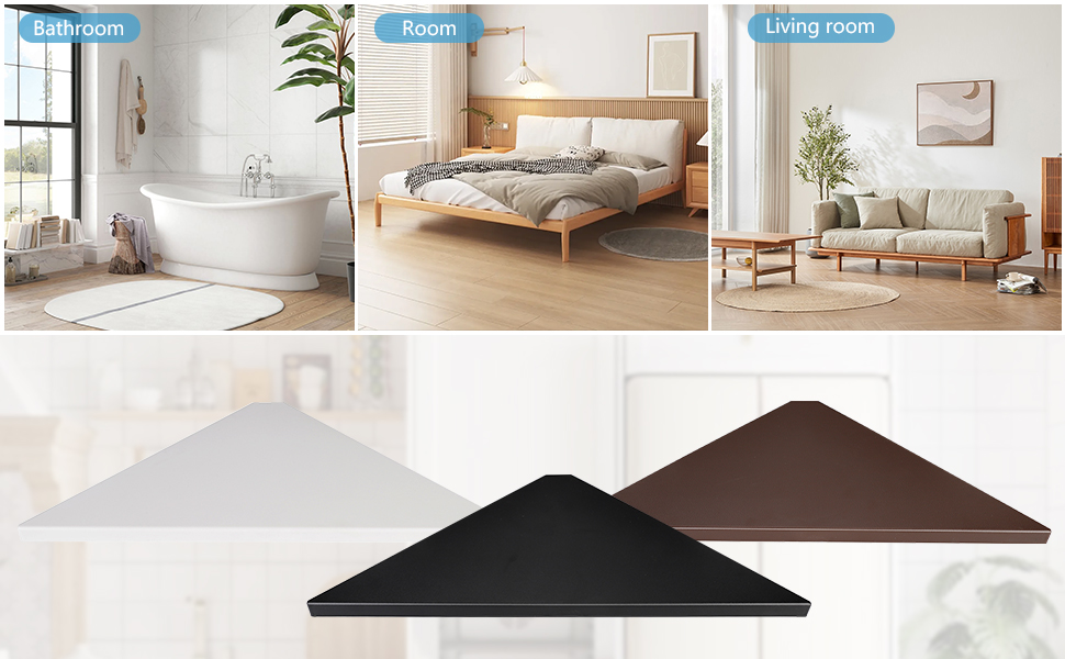Evron corner mounting shelf,easy to install wall corner shelf