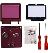 Timorn Full Parts Housing Shell Pack Replacement for GBA SP Gameboy Advance SP (Purple Pack)