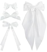 Atoden 4 Pcs Silky Satin Hair Bows for Women Girls Hair Clips Hair Barrettes Alligator Metal Clip...