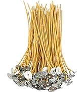6 Inch Beeswax Candle Wicks,100pcs Hemp Candle Wick,Candle Wick Slow Burning,Pre-Waxed Wick for C...