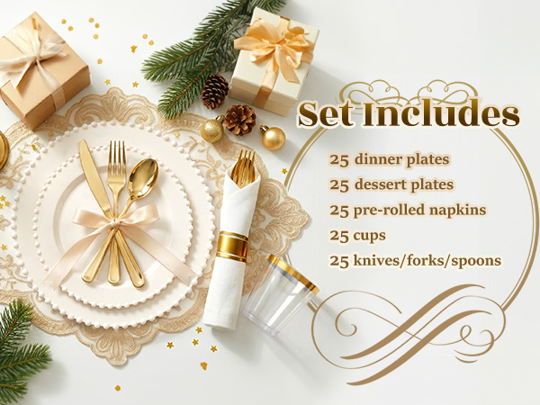 party plates and cups and napkins sets